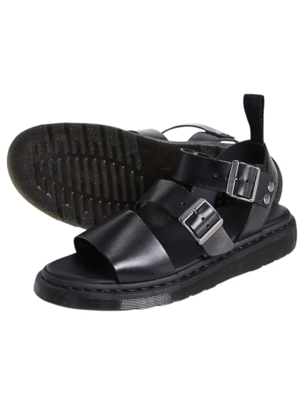 Dr. Martens Gryphon Mens Gladiator Sandals Size 13 Black Leather Strappy Riveted